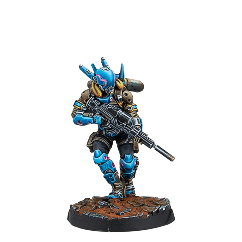 miniatur, tabletop, figur, soldat, fusil