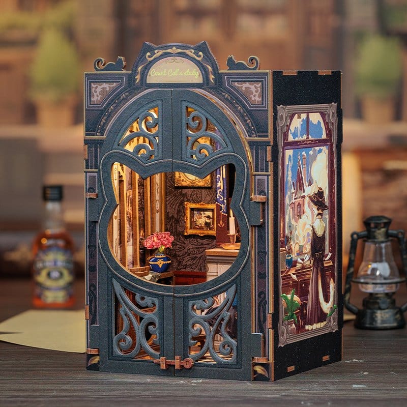 Miniaturenspielzeug, Schlossbox, Puppenstuben-Diorama, Lichtdesign, Detailreich