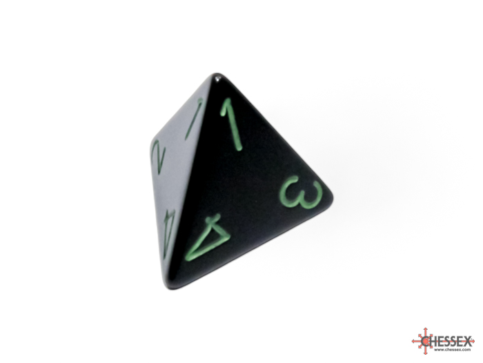 Würfel: 7er-Würfelset "Opaque" (Black/Green)