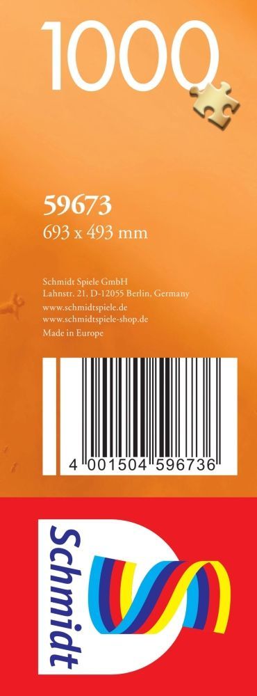 Puzzle: Disney König der Löwen barcode, orange, verpackung, Schmidt Spiele, Made in Europe