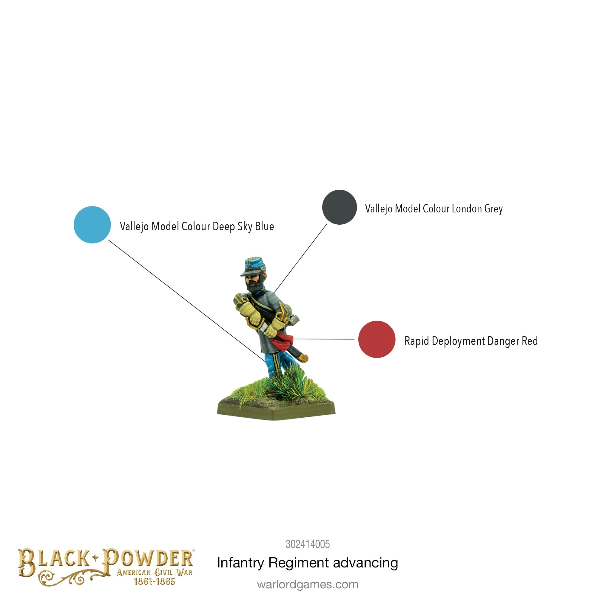 Black Powder: American Civil War Infantry Regiment Advancing