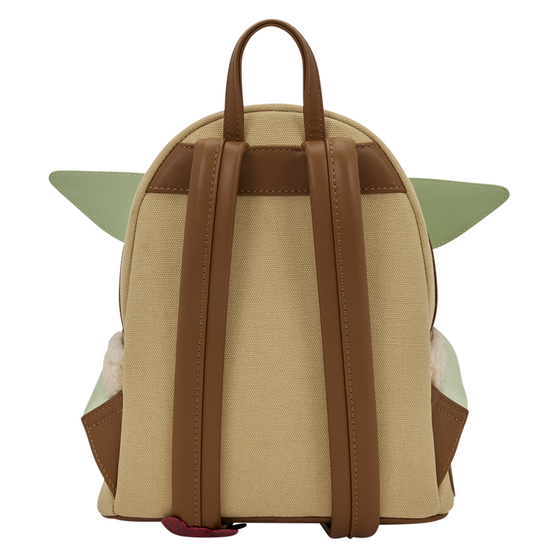 Rucksack, Canvas, Braun, Grün, gepolsterte Gurte