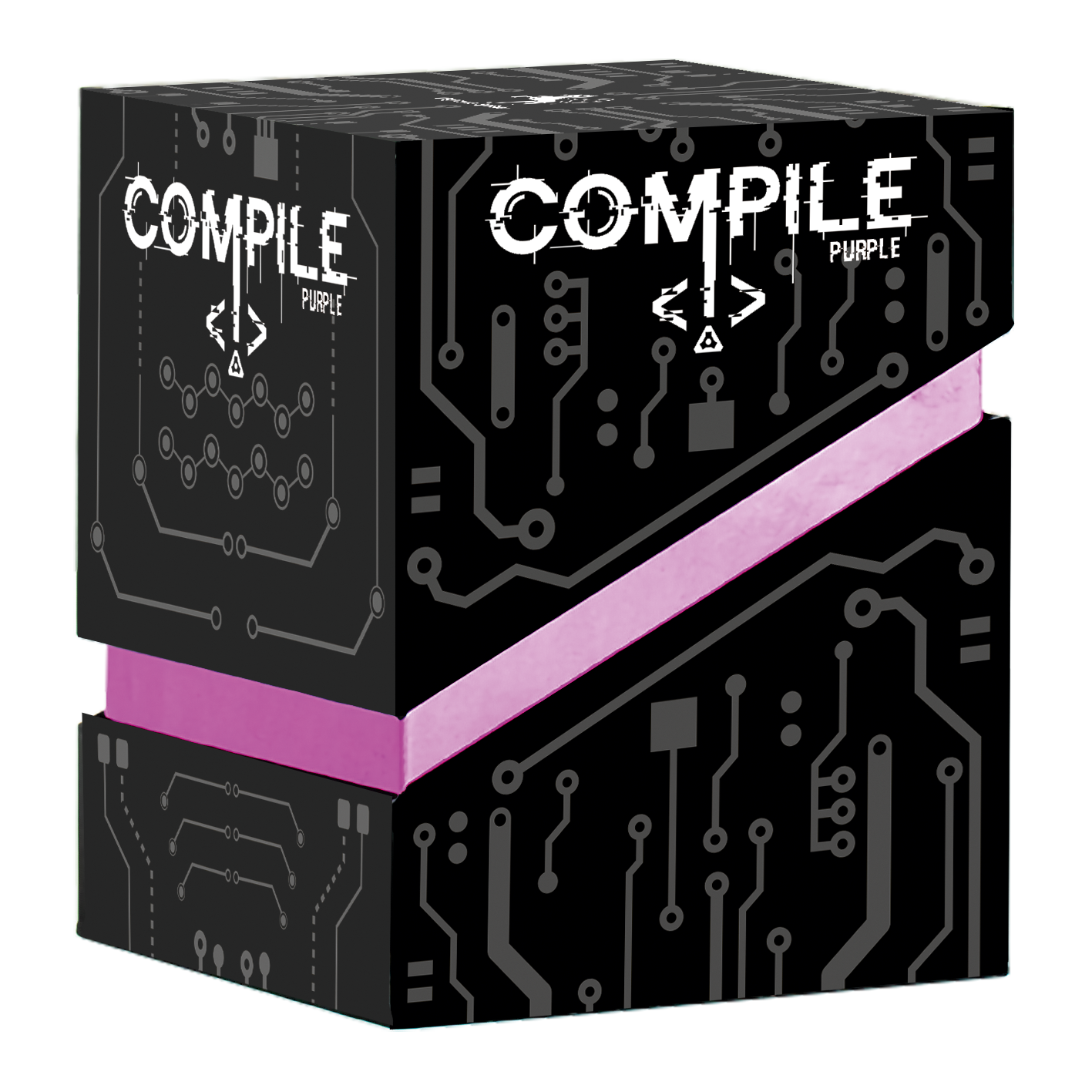 Compile dt. packaging, purple, elektronik, schaltkreis, box