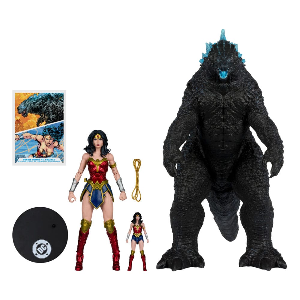 DC Multiverse AF: Wonder Woman vs. Godzilla Atomic Blast (Monsterverse) 18cm Spielzeug, Erwachsener, Weiblich, Person, Frau