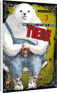 Gesellschaft der Tiere Bd.3 Polar Bear, Latzhosen, blaue Jeans, gelber Hintergrund, Comic