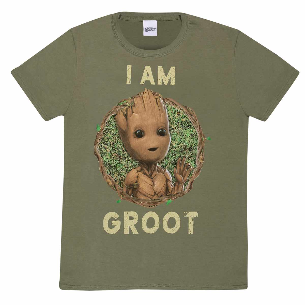 Guardians of Galaxy: T-Shirt I am Groot Badge grün XXL