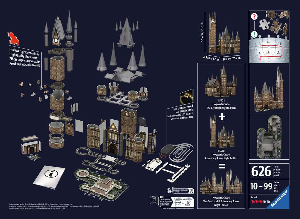 Harry Potter: Puzzle 3D Hogwarts Schloss Astronomieturm