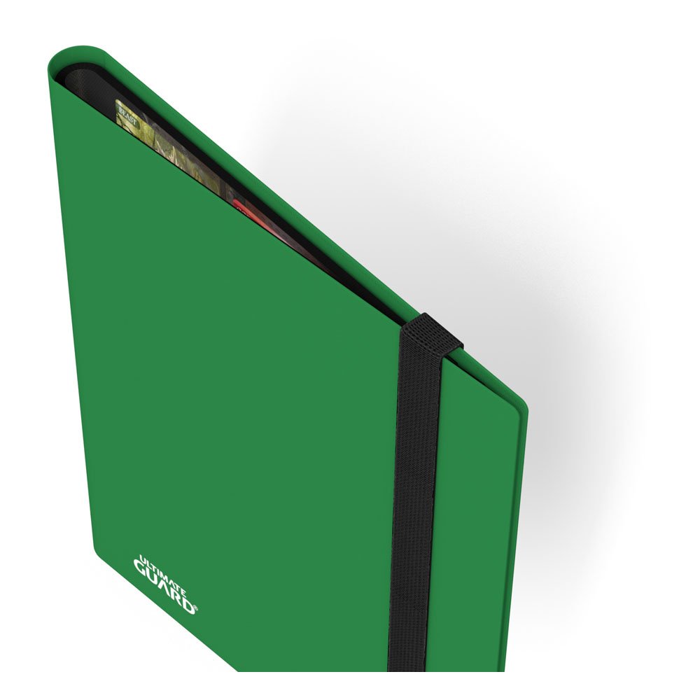 Ultimate Guard: Kartenmappe Flexfolio 9-Pkt grün Ordner, Laminiert, Grün, Gummiverschluss, A4