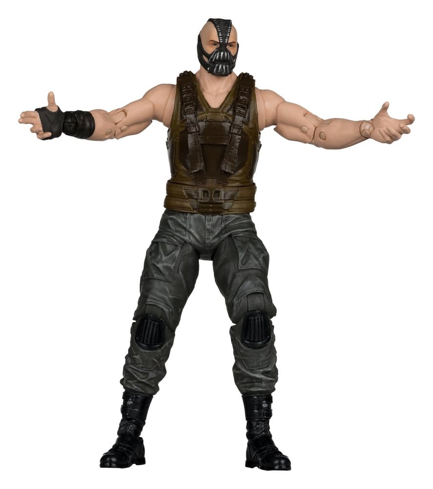 DC Multiverse AF: Bane (Dark Knight Rises) Deluxe Theatrical Edition 19cm Actionfigur, Gasmaskenmaske, Latex-Bodyarmour, Weste, Stiefel
