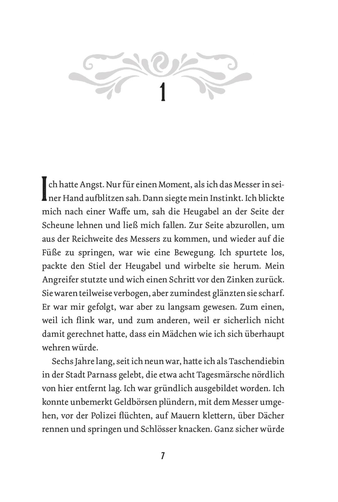 Stadt der Magier und Diebe Bd.2: Stadt der Sänger und Verschwörer Seite, Text, Buchstabe