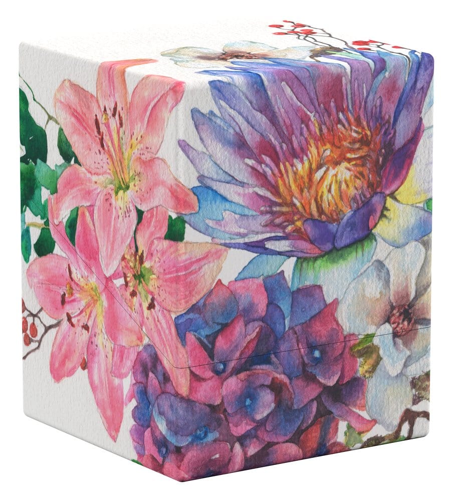Ultimate Guard: Deckbox Boulder 100+ Floral Places - Lotus Bloom Blumenmotiv, Leinwand, Kissenbezug, Floral Muster, Pastellfarben