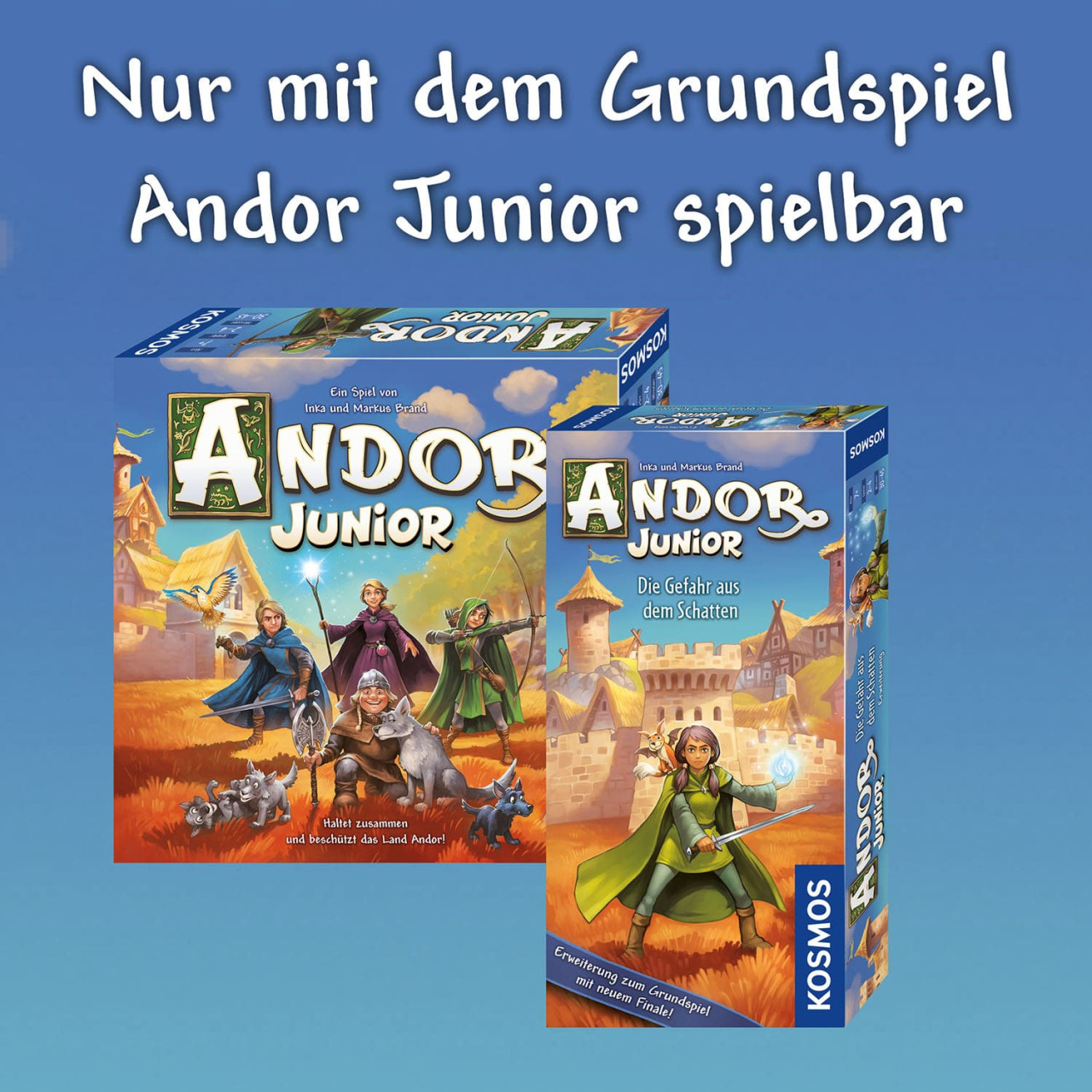 Andor Junior - Die Gefahr aus dem Schatten Erweiterung Brettspiel, Andor Junior, mittelalter, Fantasy, kindgerecht