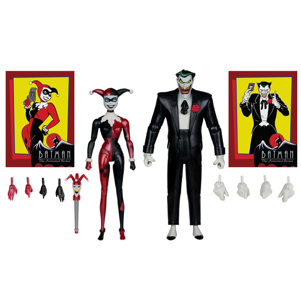 DC Direct AF: Harley Quinn & The Joker Mad Love 2er Set (Batman Animated Series) Gold Label 18cm kostüm, Person, Comics, Erwachsener, Mann