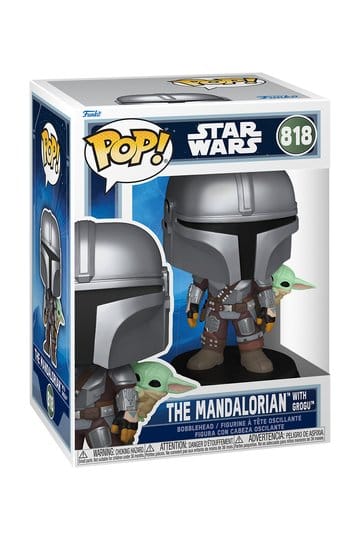 Star Wars: POP Mandalorian mit Grogu (818) Star Wars, Mandalorian, Helm, Bobble, Figurine