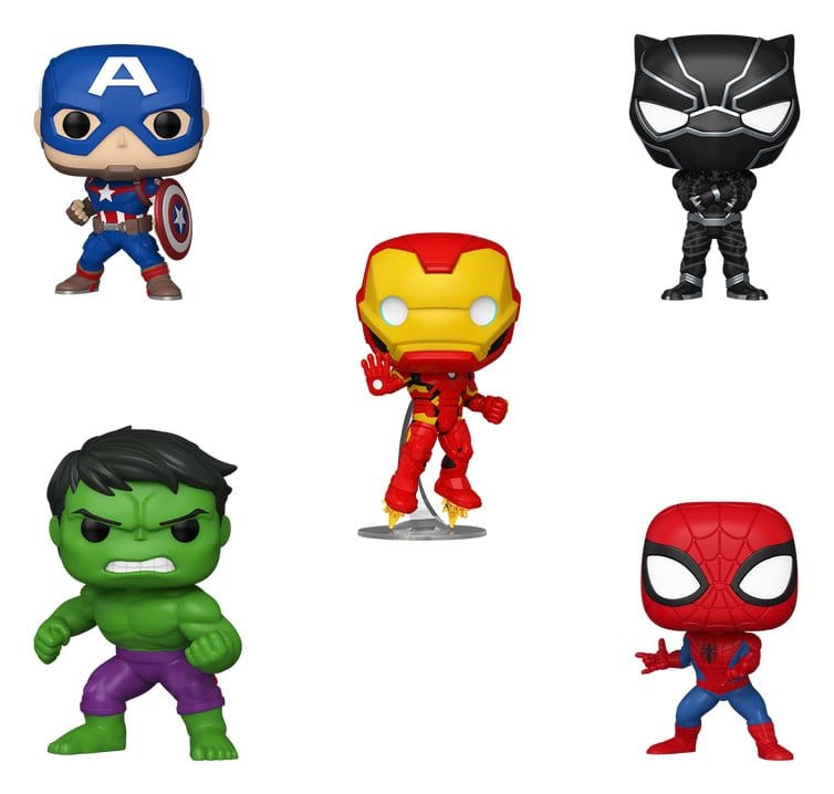 figuren, pop, hulk, spiderman, superhelden