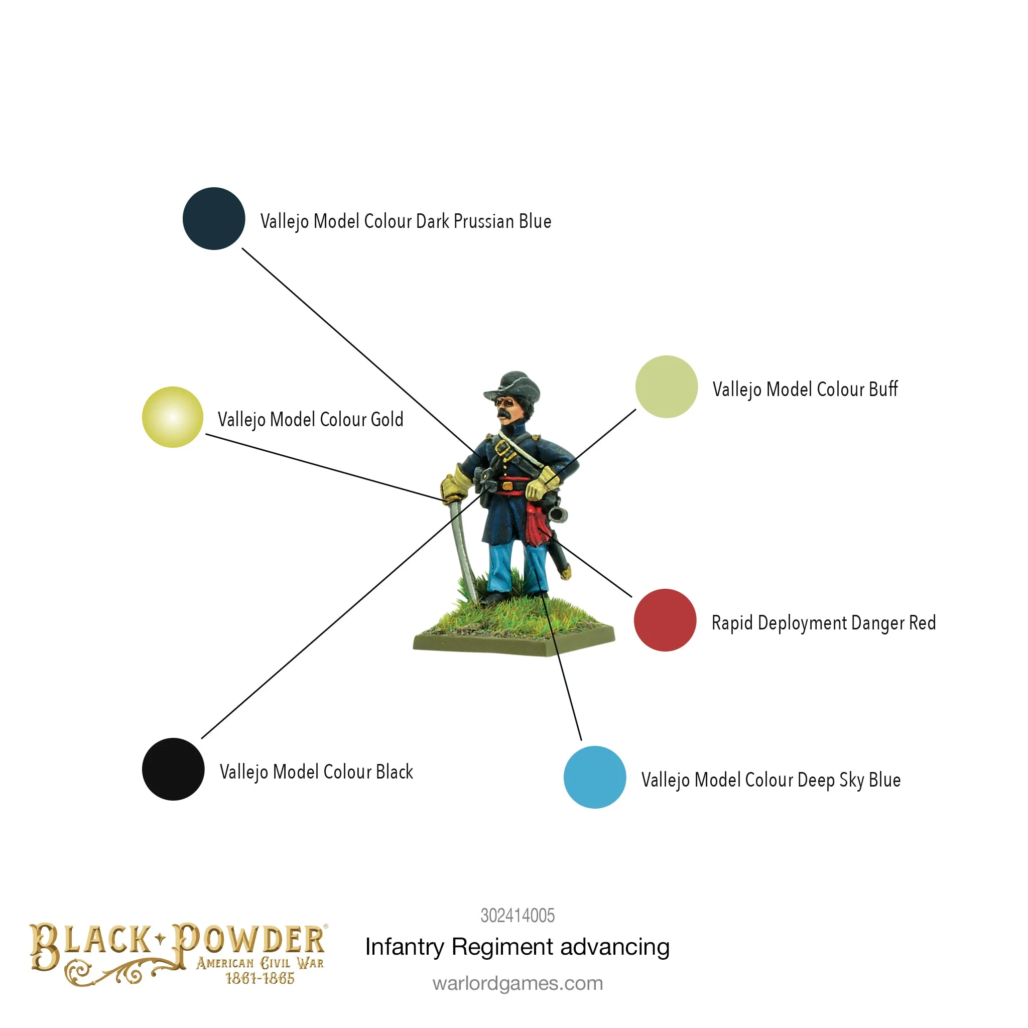 Black Powder: American Civil War Infantry Regiment Advancing