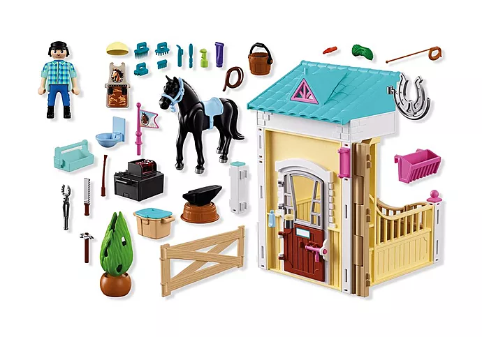 Puppenhaus, Puppenhauszubehör, Pferd, Figuren, Gartenstuhl