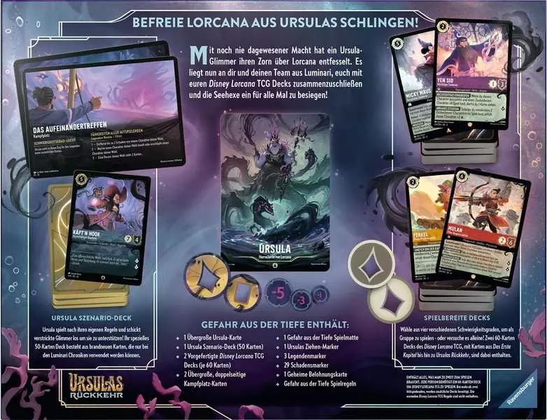 Lorcana TCG: Ursulas Rückkehr - Die Luminari Chroniken (Geschenk Set) (Set 4) Lorcana TCG: Ursulas Rückkehr - Die Luminari Chroniken (Geschenk Set) (Set 4)
