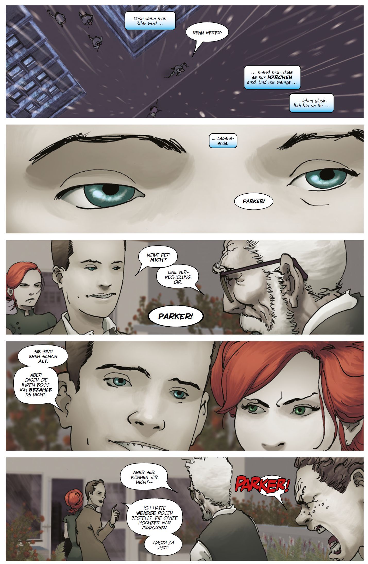 comic, panel, eyes, people, dialogue