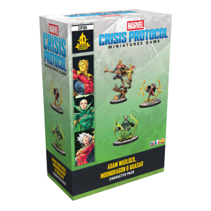 Marvel Crisis Protocol: Adam Warlock, Moondragon, & Quasar Miniatures, Tabletop, Charaktere, Spielset, Box-Pack
