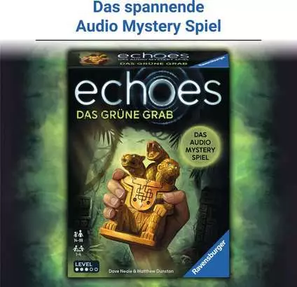 Echoes, DAS GRÜNE GRAB, Audio Mystery Spiel, Gedächtnisspiel, Kartenspiel Verpackung