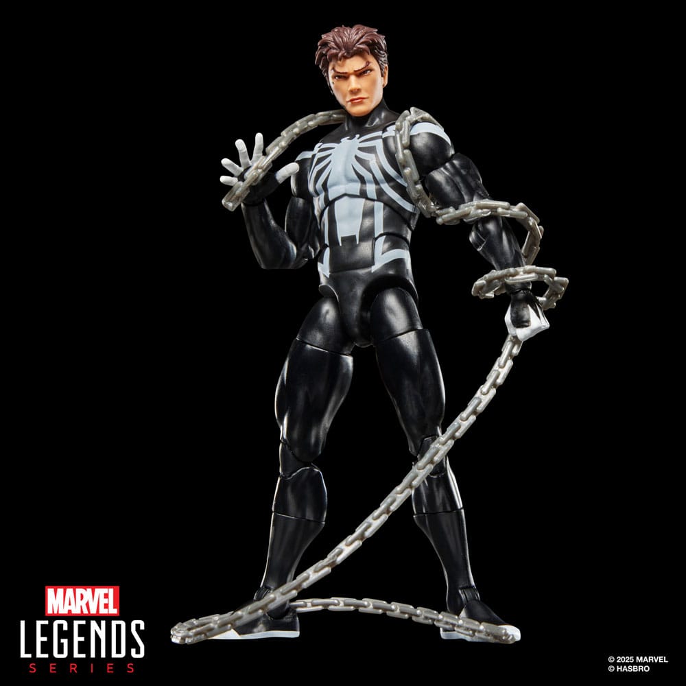 Aktionsfigur, Spider-Man, Schwarzer Anzug, Ketten-Accessoire, Marvel Legends