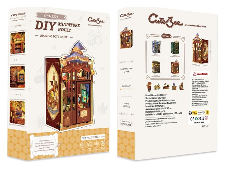 DIY, Miniaturhaus, Holz, Täfelchen, Möbel-Set