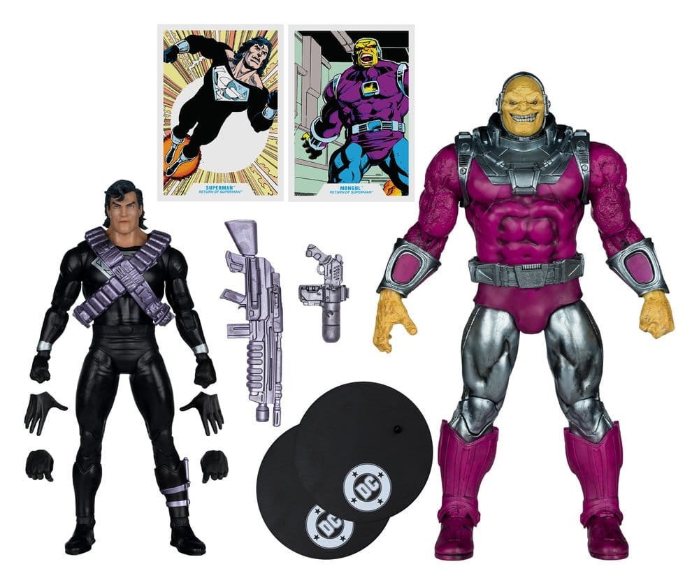Actionfigur, Großfigur, Puppenzubehör-Set, schwarze Kleidung, lila Rüstung