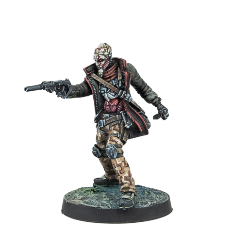figurine, miniature, pistol, bandolier, coat