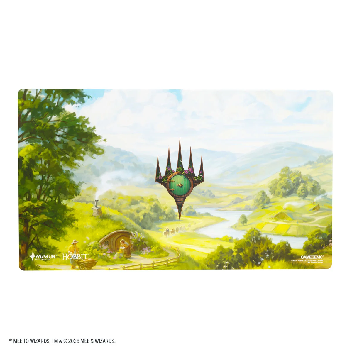 Gamegenic: Magic The Hobbit Prime Playmat - The Shire plainscape, landscape, magic-hobbit, floating-symbol, game-hardware