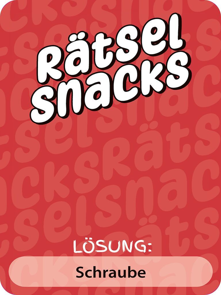 Rätsel Snacks: Teekesselchen rätsel, snack, kreativ, schraube, lösung