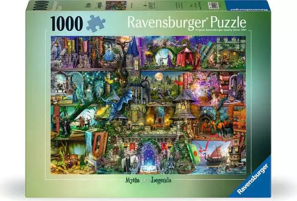 Puzzle: Myths & Legends puzzle, Ravensburger, 1000-teilig, Mythen und Legenden, Wimmelbild?