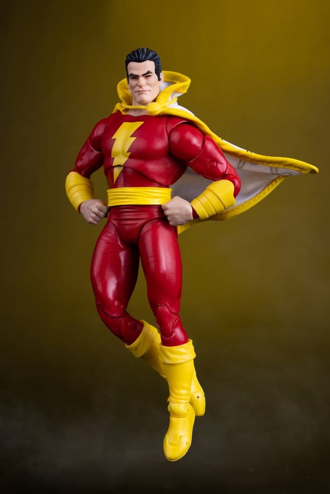 DC Multiverse AF: Shazam (Power of Shazem) 19cm Actionfigur, Superheld, Rot, Gelb, Kostüm