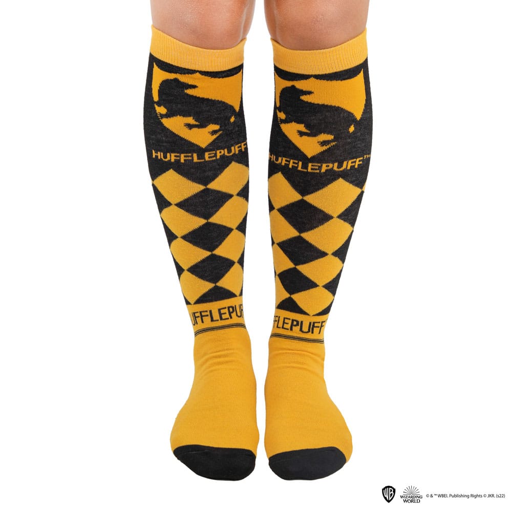 Harry Potter: Kniestrümpfe Hufflepuff 3er Pack (Gr.35-45)