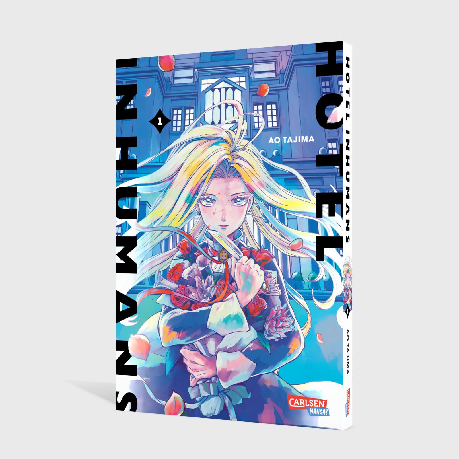 Hotel Inhumans Bd.1 Manga, Cover, Mädchen, Blumen, Blau