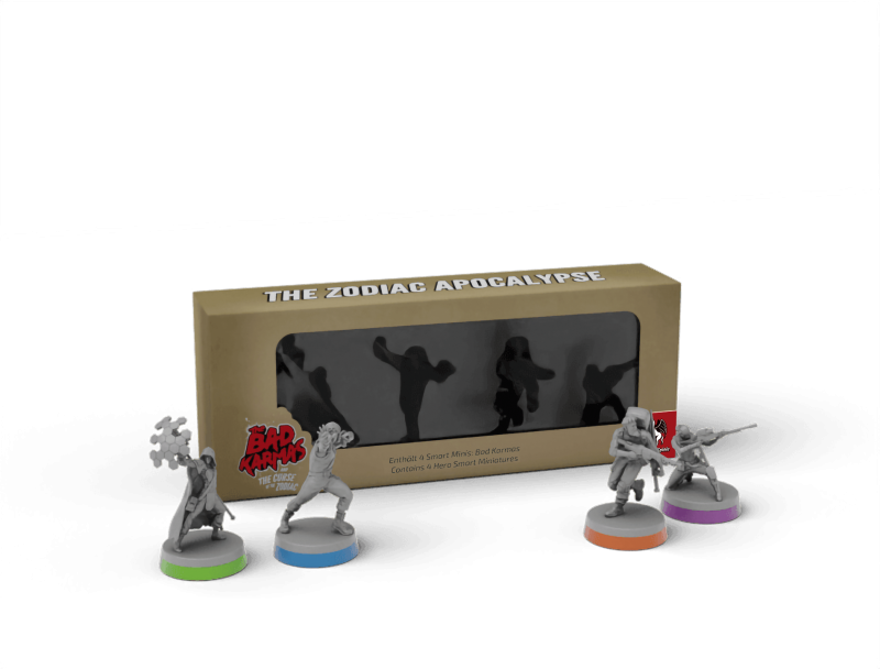 Teburu: The Bad Karma - The Zodiac Apocalypse Heroes Brettspiel, Minifiguren, Zodiac-Apokalypse, Set, Miniaturfiguren
