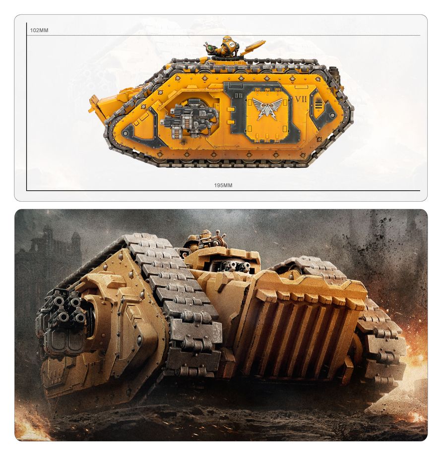 Horus Heresy: Legiones Astartes - Spartan Prometheus Assault Tank tank, Kampfpanzer, gelber Panzer, Schwerlast-Kettenfahrzeug, Modellspielzeug