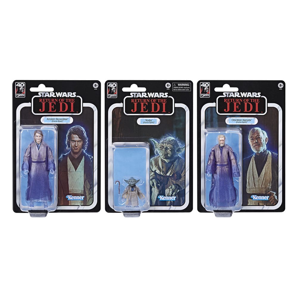 Star Wars AF: Black Series Force Spirits 3er Set Anakin Skywalker/Yoda/Obi-Wan Kenobi 15cm Person, Erwachsener, Männlich, Mann, Comics