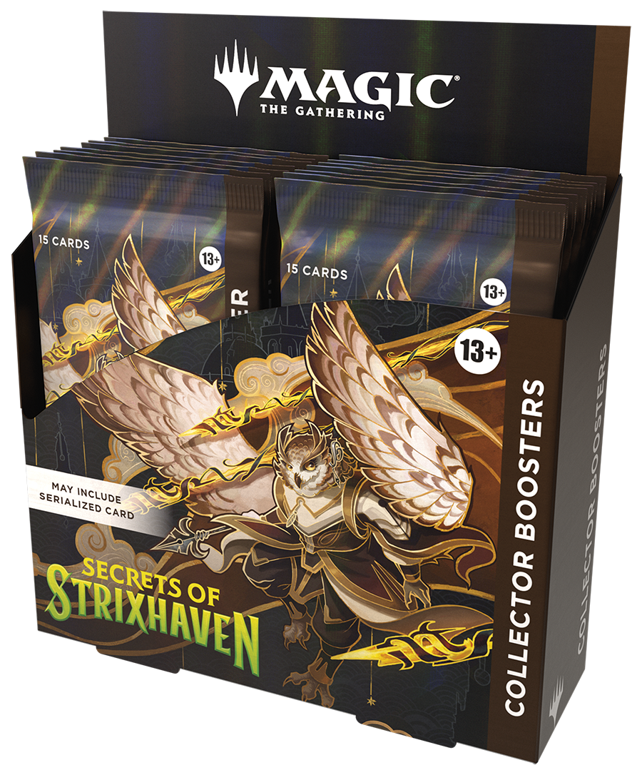 card game, collector boosters, magie the gathering, geheimnisse von strixhaven, 15 karten