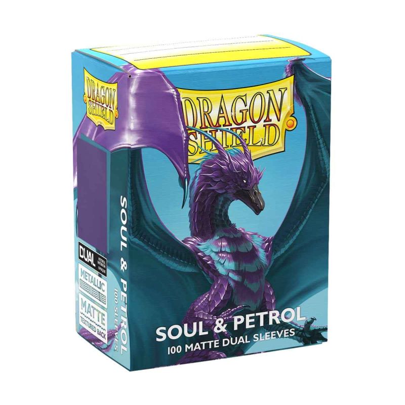 Drache, Seele, Petrol, Duale Ärmel, Metallisch