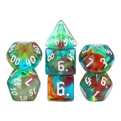 Polyhedral Dice Set: Wind Elves (7) Polyhedral Dice Set: Wind Elves (7)