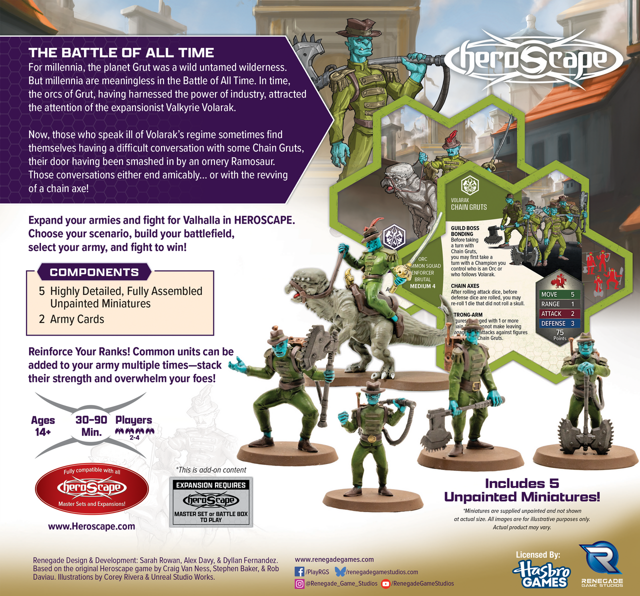 Heroscape: Chain Gruts and Ramosaur Rider Army Expansion Heroscape: Chain Gruts and Ramosaur Rider Army Expansion