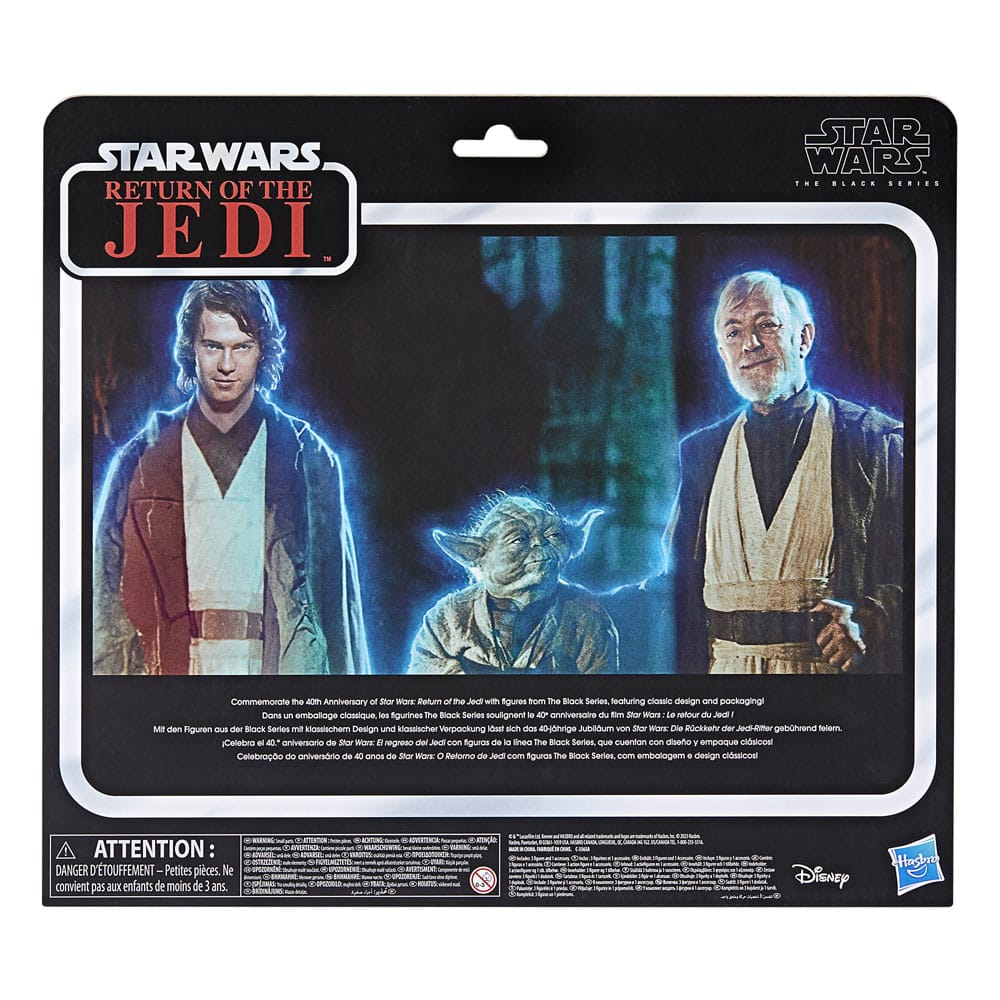 Star Wars AF: Black Series Force Spirits 3er Set Anakin Skywalker/Yoda/Obi-Wan Kenobi 15cm Erwachsener, Männlich, Mann, Person, Mantel