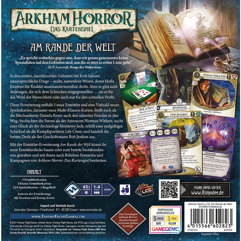 Arkham Horror LCG dt.: Am Rande der Welt Ermittler-Erweiterung Arkham Horror LCG dt.: Am Rande der Welt Ermittler-Erweiterung