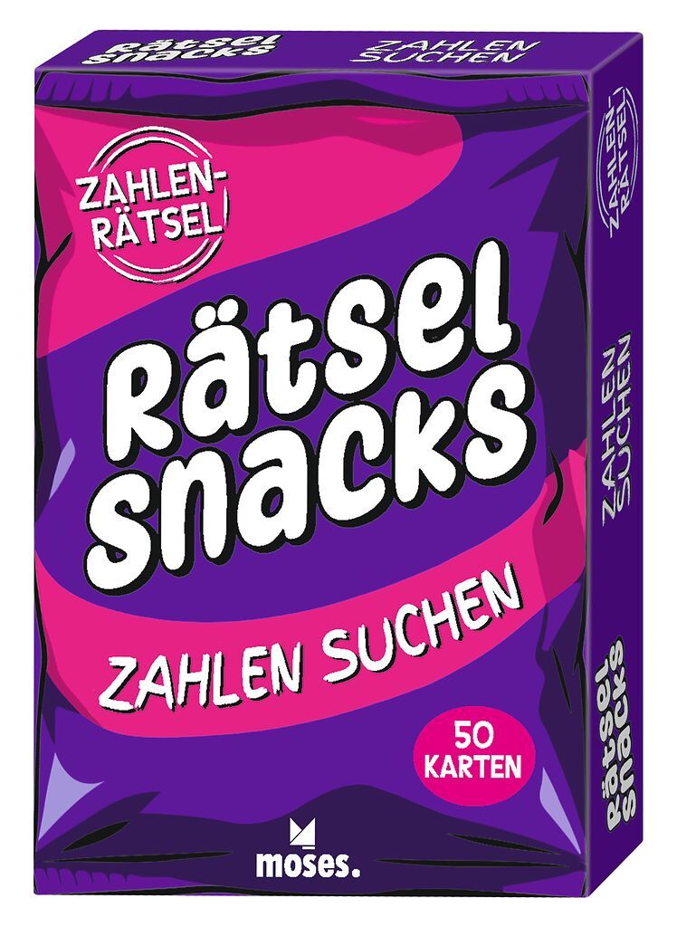 zahlen re4tsel, re4tsel snacks, kartenspiel, kartendeck, 50 karten