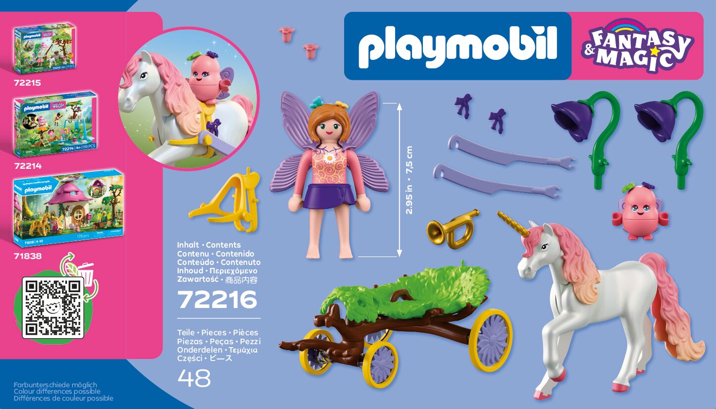 Playmobil: Fantasy & Magic - Einhornkutsche Playmobil, Figurinen, Pferd, Kutsche, Wandspielzeug