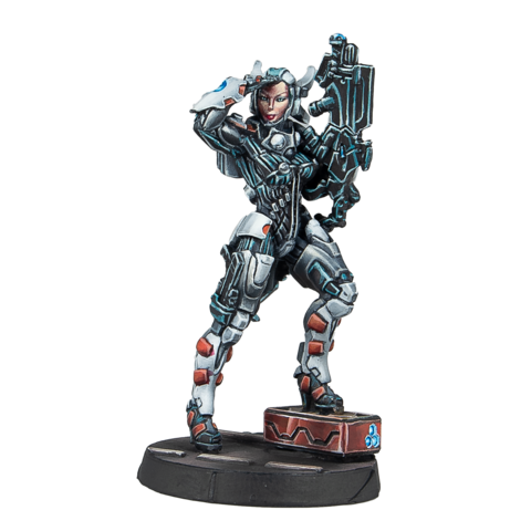 Infinity: Nomads - Riot Girls minifigür, scifi, rüstungs, soldat, figurine