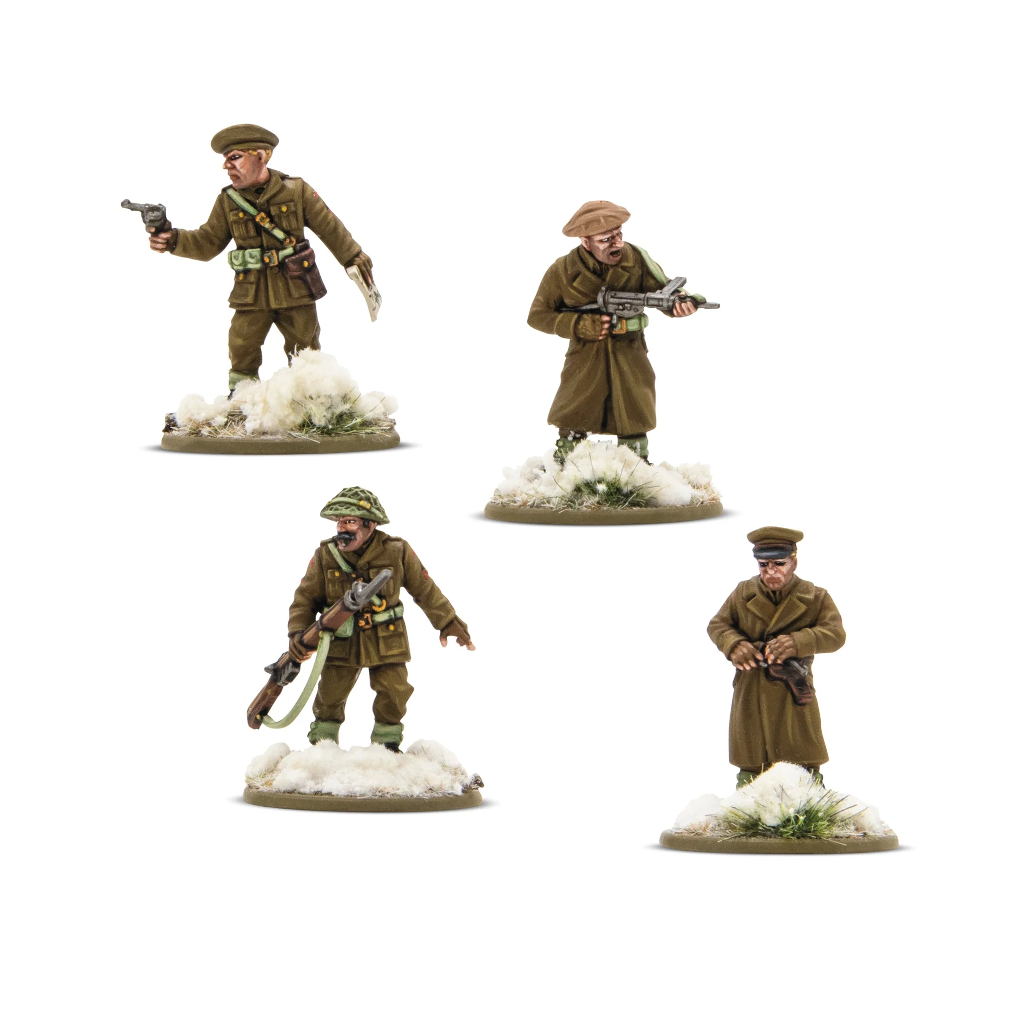 Bolt Action: British & Canadian - Infantry (winter) platoon commanders Bolt Action: British & Canadian - Infantry (winter) platoon commanders