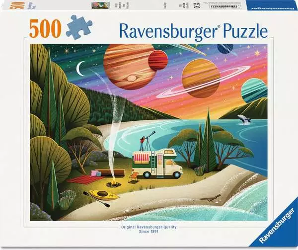 Puzzle: Camping unter dem Kosmos Puzzle, 500 Teile, Ravensburger, Szene, Camping