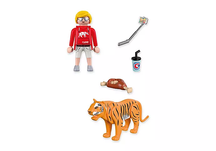 Playmobil: Animals & Friends - Zoo Tiger & Besucher Playmobil: Animals & Friends - Zoo Tiger & Besucher